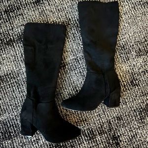 Faux suede knee high boots size 8